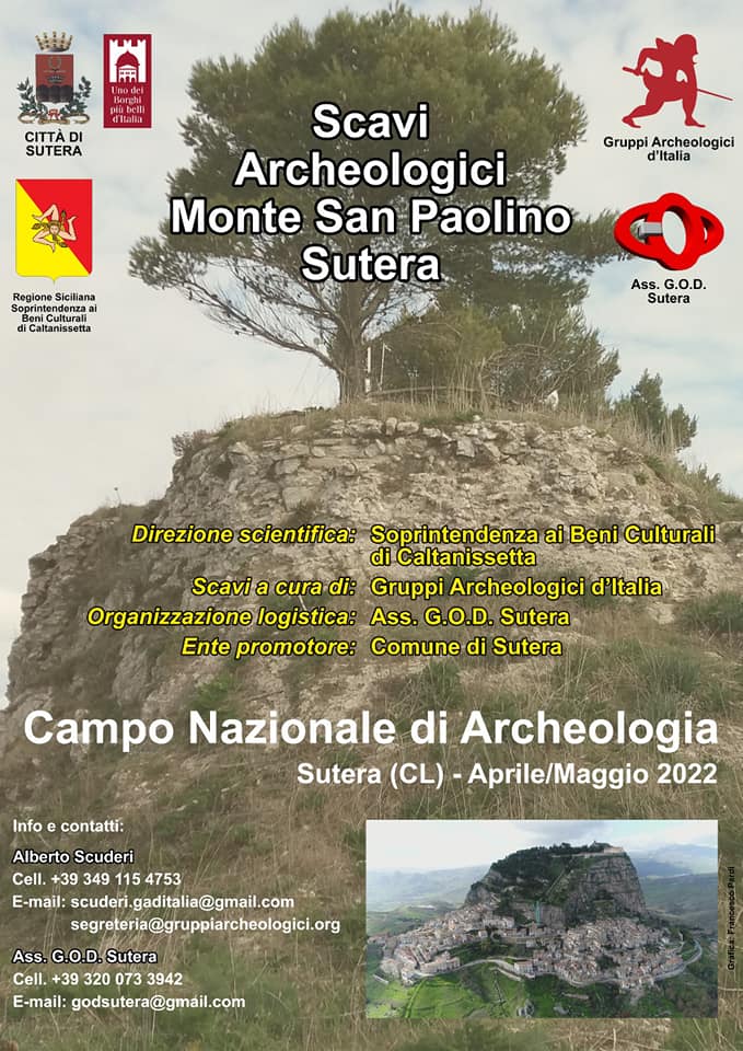 Locandina Campo Nazionale di Archeologia Sutera